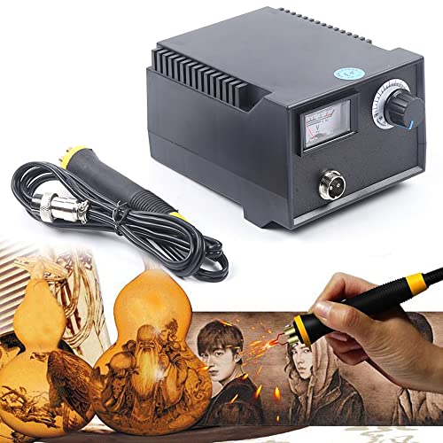 LH 40-Z Pyrographie-Maschine, Pyrographie-Lötkolben-Set für Holz, Ledergravur-Skulptur, Holz-Brandmalerei, 1 Stifte, 23 Brandmalerei-Drahtspitzen, einstellbare Temperaturregelung, Zeigeranzeige von JAYEUW