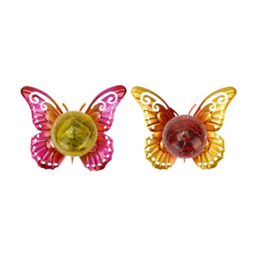 JAYIOLA 2X Schmetterling Form Solar Garten Lichter Rasen Lampen für Geschenk Tabletop Boden JAYIOLA 2X Schmetterling Form Solar Garten Lichter Rasen Lampen für Geschenk Tabletop Boden von JAYIOLA