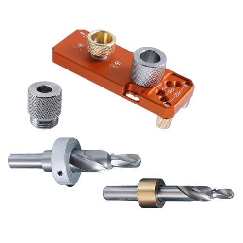 JAYIOLA 4 Stück Bohrlehre Bohrschablone Positionierwerkzeug Locherwerkzeug mit Messinganschlag für Wiederholgenaue Bohrungen für Rahmenbau Und Aluminiumkonst, Orange JAYIOLA 4 Stück Bohrlehre Bohrschablone Positionierwerkzeug Locherwerkzeug mit Messinganschlag für Wiederholgenaue Bohrungen für Rahmenbau Und Aluminiumkonst, Orange von JAYIOLA