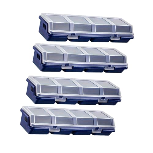 JAYIOLA 4 Stück Schrauben Organizer Box mit Geteilten Fächern Kleinteile Aufbewahrungsbox für Elektronikteile Schrauben Muttern Werkzeugkoffer Aus PP Kunststo, Blau JAYIOLA 4 Stück Schrauben Organizer Box mit Geteilten Fächern Kleinteile Aufbewahrungsbox für Elektronikteile Schrauben Muttern Werkzeugkoffer Aus PP Kunststo, Blau von JAYIOLA
