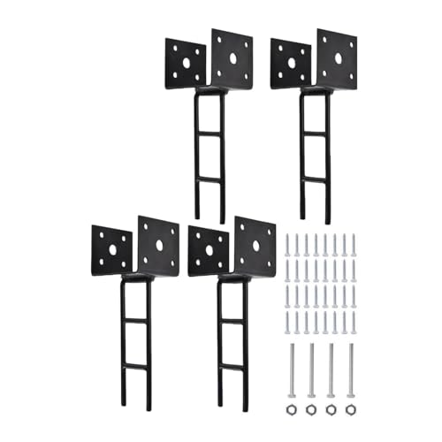 JAYIOLA 4X U Form Pfostenanker Pfostensockel Erdspieß Einfache Installation Robuster Zaun von JAYIOLA