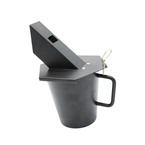 JAYIOLA Abtropf Fetteimer Profi Metall 45° Geneigt Smoker Abtropfeimer mit Deckel von JAYIOLA
