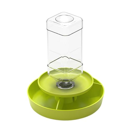 JAYIOLA Aquarium-Zubehör mit Reptilien-Futternapf, Wasserspender für Amphibien wie Frösche und Geckos, Green L von JAYIOLA