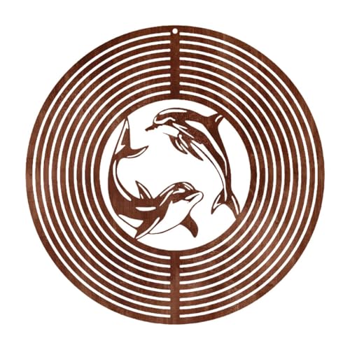 JAYIOLA Elegantes Windspiel für Den Außenbereich mit Leisen Tönen Und Beweglichen Elementen Perfekt für Garten Terrasse Oder Balkon, Delphin von JAYIOLA