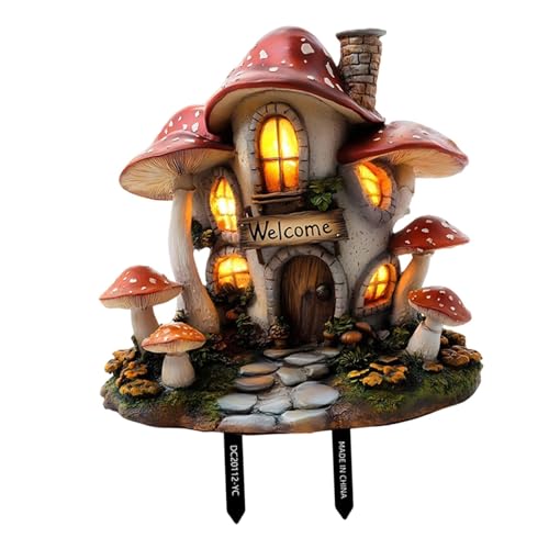 JAYIOLA Gartenstecker Als Gartenschild Und Pilzhaus Dekoration Eine Beetverzierung Und in Flacher Optik Im Böhmischen Stil für Rasenflächen Blumenbe, Mehrfarbig, 23.6 X 25 cm JAYIOLA Gartenstecker Als Gartenschild Und Pilzhaus Dekoration Eine Beetverzierung Und in Flacher Optik Im Böhmischen Stil für Rasenflächen Blumenbe, Mehrfarbig, 23.6 X 25 cm von JAYIOLA