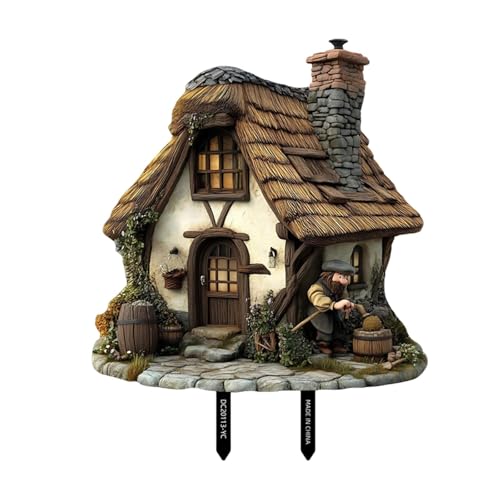 JAYIOLA Gartenstecker Als Gartenschild Und Pilzhaus Dekoration Eine Beetverzierung Und in Flacher Optik Im Böhmischen Stil für Rasenflächen Blumenbe, Mehrfarbig, 26.4 X 27.7 cm JAYIOLA Gartenstecker Als Gartenschild Und Pilzhaus Dekoration Eine Beetverzierung Und in Flacher Optik Im Böhmischen Stil für Rasenflächen Blumenbe, Mehrfarbig, 26.4 X 27.7 cm von JAYIOLA