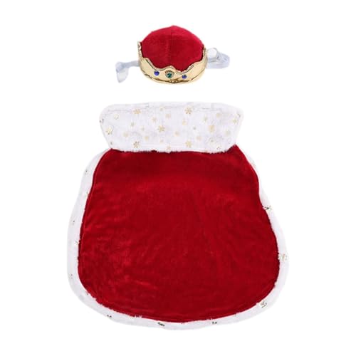 JAYIOLA Halloween Hundeoutfit König Königen Verkleidung mit Weichem Innenfutter Und Präziser Verarbeitung für Partys Und Theater, Rot, M JAYIOLA Halloween Hundeoutfit König Königen Verkleidung mit Weichem Innenfutter Und Präziser Verarbeitung für Partys Und Theater, Rot, M von JAYIOLA