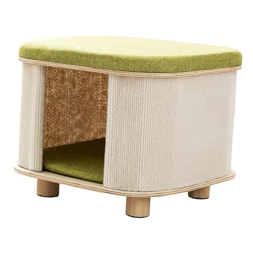 JAYIOLA Holz Katzenhaus Hocker Tragbares Versteck für Indoor Katzen Kleine Haustiere Ruhen von JAYIOLA
