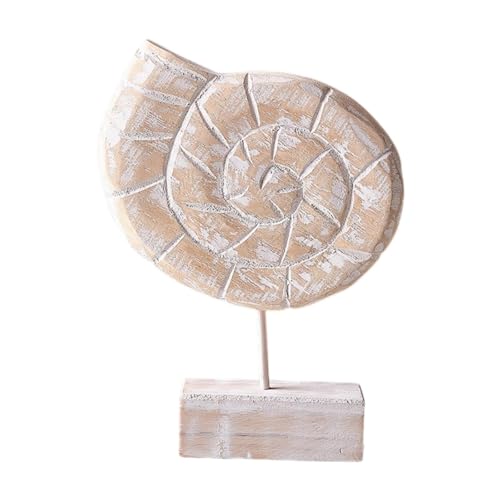 JAYIOLA Holzskulptur als Akzentstück für oder Kaminsims im Wohnbereich, Muschelform JAYIOLA Holzskulptur als Akzentstück für oder Kaminsims im Wohnbereich, Muschelform von JAYIOLA