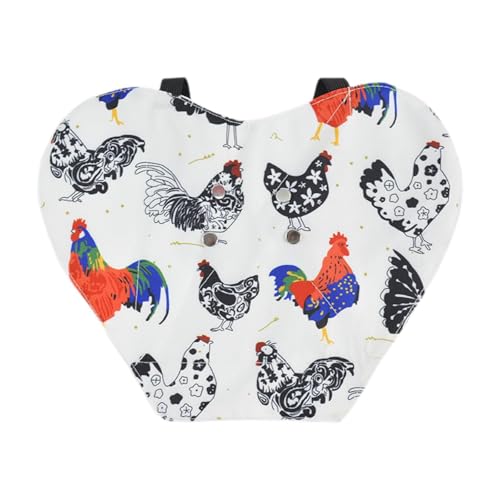 JAYIOLA Hühnersattel Hühnerjacke Geflügelsattel Und Hennenschürze Funktionale Schürze für Hennen mit Buntem Muster für Mehr Sichtbarkeit für Hühner Gänse Und, Weißes Huhn JAYIOLA Hühnersattel Hühnerjacke Geflügelsattel Und Hennenschürze Funktionale Schürze für Hennen mit Buntem Muster für Mehr Sichtbarkeit für Hühner Gänse Und, Weißes Huhn von JAYIOLA