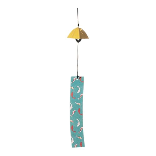 JAYIOLA Japanisches Windspiel aus Metall, Geschenk für Garten und Zuhause, Dekoration für Außenbereiche, Gelb von JAYIOLA