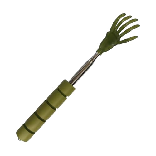 JAYIOLA Katzenangel Als Interaktiver Spielstab Und Ausziehbare Angel mit Massagebürste Und Striegel Aus Edelstahl Zur Entfernung Loser Haare für Die Stärkung, GrÜn von JAYIOLA