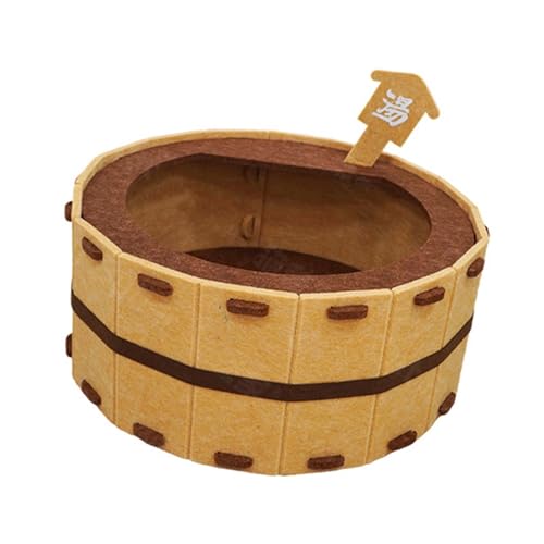 JAYIOLA Katzenhaus Katzenhöhle Und Ruheort EIN Tierschlafplatz in Einzigartiger Badefass Form mit Sicheren Steckverbindungen Zum Spielen Und Schlafen Im Haus, 37cmx37cmx21cm JAYIOLA Katzenhaus Katzenhöhle Und Ruheort EIN Tierschlafplatz in Einzigartiger Badefass Form mit Sicheren Steckverbindungen Zum Spielen Und Schlafen Im Haus, 37cmx37cmx21cm von JAYIOLA