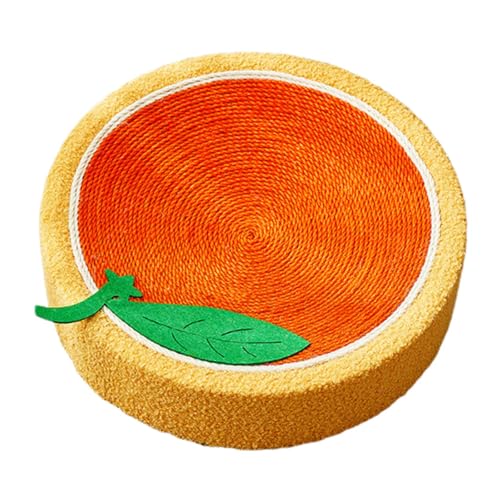 JAYIOLA Katzenkratzbett Als Kratzschale Kratzspielzeug Und Katzenlounge EIN Schlafplatz Dessen Rundes Design Sich Der Körperkurve Anpasst für Junge Katze, Orange JAYIOLA Katzenkratzbett Als Kratzschale Kratzspielzeug Und Katzenlounge EIN Schlafplatz Dessen Rundes Design Sich Der Körperkurve Anpasst für Junge Katze, Orange von JAYIOLA