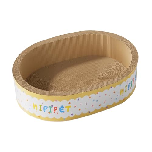 JAYIOLA Katzenkratzmöbel mit interaktivem und Liegefläche, Gelb JAYIOLA Katzenkratzmöbel mit interaktivem und Liegefläche, Gelb von JAYIOLA