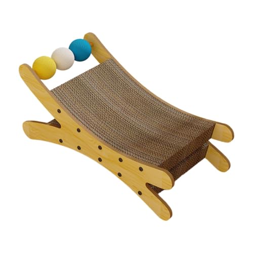 JAYIOLA Katzenkratzsofa Kratzmatte Liegeplatz Erhöhtes Katzenbett für Kätzchen Ruheplatz Haushalt, Holzfarbe JAYIOLA Katzenkratzsofa Kratzmatte Liegeplatz Erhöhtes Katzenbett für Kätzchen Ruheplatz Haushalt, Holzfarbe von JAYIOLA