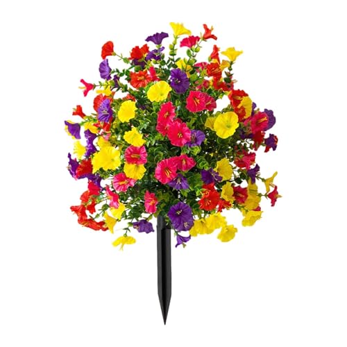 JAYIOLA Kunstblumen Yard Stake, Stecker für den Außenbereich zur Dekoration von Wegen, Mehrfarbig von JAYIOLA