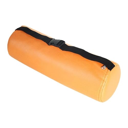 JAYIOLA Taillen Rollenkissen Lendenwirbelkissen Bürostuhlkissen Rückenrolle Leicht Und Tragbar mit Abnehmbarem Bezug für Gaming Stühle Und Als Geschenk, Orange von JAYIOLA