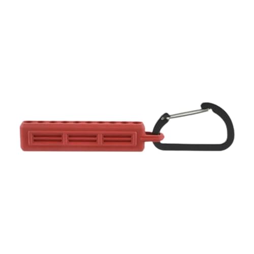 JAYIOLA Tragbare Halterung für Bits von Schraubendrehern mit Schnalle und Karabiner, geeignet für Werkzeuge mit 1/4 Zoll Sechskantschaft, Rot JAYIOLA Tragbare Halterung für Bits von Schraubendrehern mit Schnalle und Karabiner, geeignet für Werkzeuge mit 1/4 Zoll Sechskantschaft, Rot von JAYIOLA