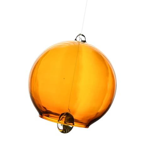 JAYIOLA Windspiel Glas Windglocke Japanischer Stil Hängende Klangkunst Außendeko für Einen Melodischen Ton Der Eine Friedvolle Umgebung Schafft Als Geschenk, Bernstein JAYIOLA Windspiel Glas Windglocke Japanischer Stil Hängende Klangkunst Außendeko für Einen Melodischen Ton Der Eine Friedvolle Umgebung Schafft Als Geschenk, Bernstein von JAYIOLA