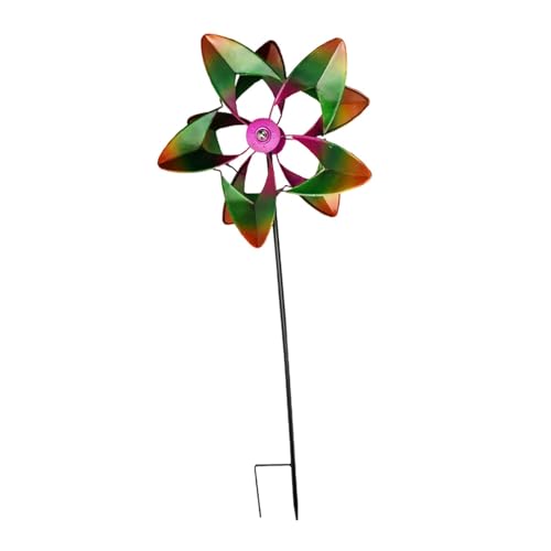 JAYIOLA Windspinner Dekorative Windmühlen Aus Stahl für Den Außenbereich mit 360 Grad Rotation für Gartenpartys Und Terrassen, Style B von JAYIOLA