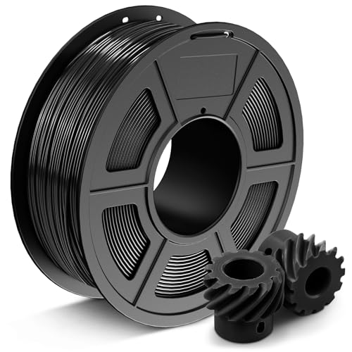 JAYO ABS Filament 1.75mm, Einfach ABS 3D Drucker Filament mit Niedriger Drucktemperatur, Kein Druckergehäuse Erforderlich, Starkes ABS Filament Maßgenauigkeit +/- 0.02mm, 1KG Spule(2.2LB), Schwarz von JAYO