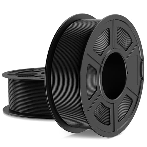 JAYO Hohe Geschwindigkeit PLA Filament 1.75mm, PLA 3D Drucker Filament für Schnelles Drucken bis 600mm/s, Hohe Fließfähige PLA Maßgenauigkeit +/- 0.02mm, 1.1KG Spule, Total 2.2KG, Schwarz+Schwarz von JAYO