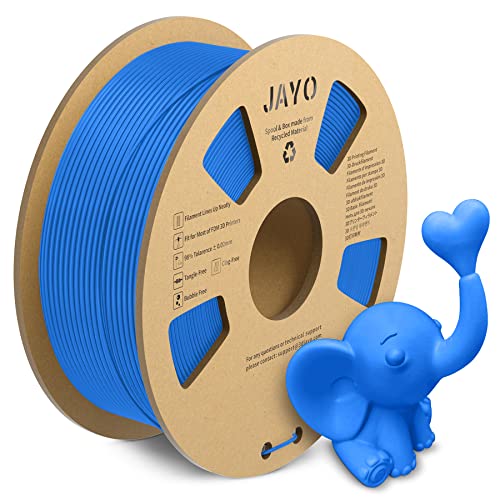 JAYO Matte PLA Filament 1.75mm, 3D Drucker Filament PLA Matte 1.1KG, Neatly Wound Filament, Maßgenauigkeit +/- 0.03 mm, 1.1 KG Spule(2.42 LBS), 363 Meters, PLA Matte Blau von JAYO
