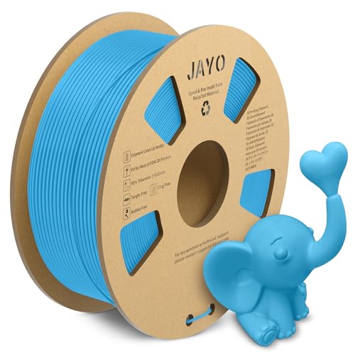 JAYO Matte PLA Filament 1.75mm, 3D Drucker Filament PLA Matte 1.1KG, Neatly Wound Filament, Maßgenauigkeit +/- 0.03 mm, 1.1 KG Spule(2.42 LBS), 363 Meters, PLA Matte Hellblau von JAYO