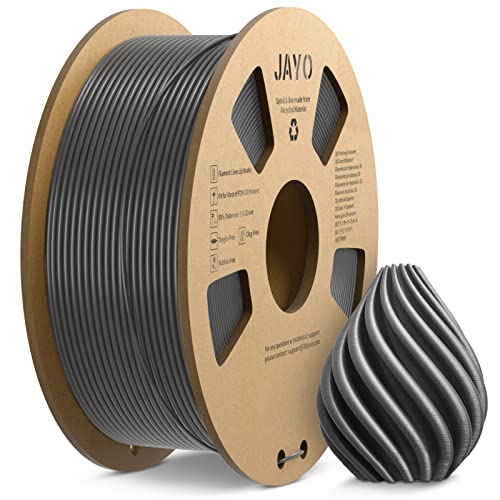 PETG Filament 1.75mm, JAYO 3D Drucker Filament PETG, Neatly Wound Filament, Maßgenauigkeit +/- 0.02mm, 1.1 kg Spule(2.42 LBS), PETG Grau von JAYO