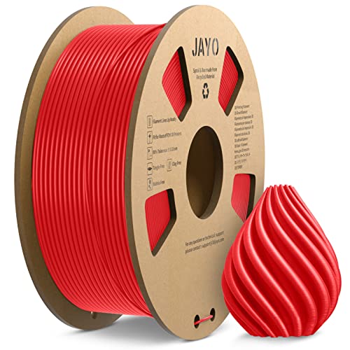 PETG Filament 1.75mm, JAYO 3D Drucker Filament PETG, Neatly Wound Filament, Maßgenauigkeit +/- 0.02mm, 1.1 kg Spule(2.42 LBS), PETG Rot von JAYO