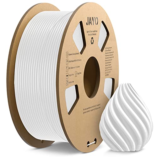 PETG Filament 1.75mm, JAYO 3D Drucker Filament PETG, Neatly Wound Filament, Maßgenauigkeit +/- 0.02mm, 1.1 kg Spule(2.42 LBS), PETG Weiß von JAYO