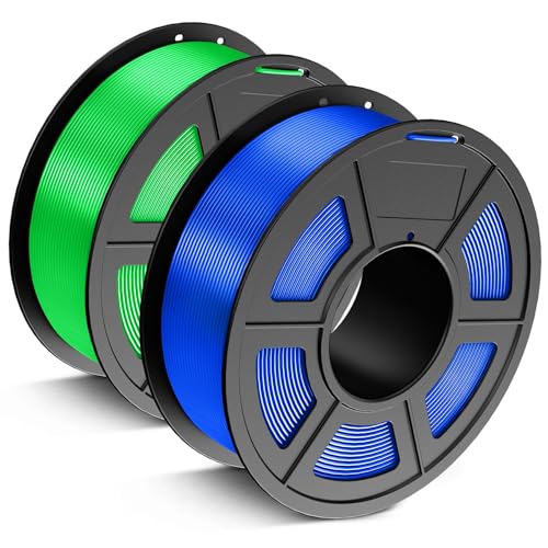 JAYO PLA+ Filament 1.75mm, Erhöhte Zähigkeit PLA Plus Filament-3D-Druckmaterialien, Maßgenauigkeit +/- 0.02mm, Neatly Wound,1.1 kg Spule(2.42 LBS), 2 Packs PLA+ Blau+Grün von JAYO