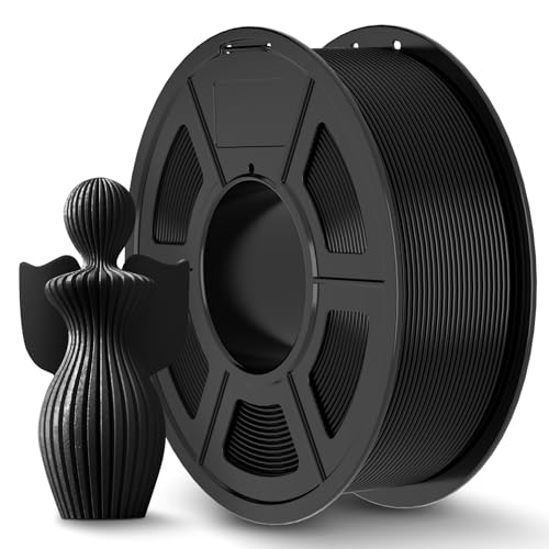 JAYO PLA+ Filament 1.75mm, Erhöhte Zähigkeit PLA Plus Filament-3D-Druckmaterialien, Maßgenauigkeit +/- 0.02mm, Neatly Wound, 1.1 kg Spule(2.42 LBS, 330M), PLA+ Schwarz von JAYO