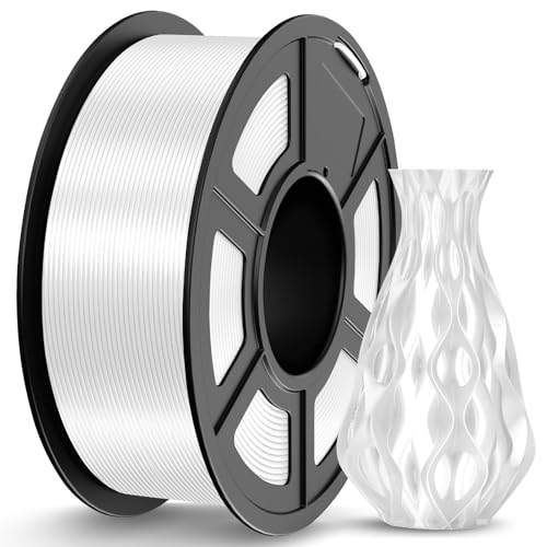JAYO PLA Silk Filament 1.75mm, Shiny PLA 3D Drucker Filament, 1.1kg Spulen, Neatly Wound Filament, Maßgenauigkeit +/- 0.02, Silk PLA Weiß von JAYO