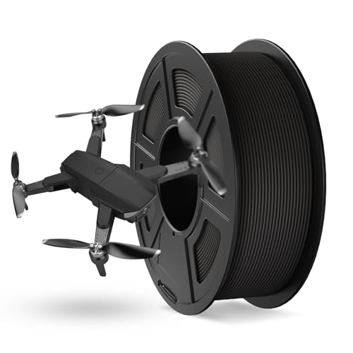 JAYO Rapid Matte PETG Filament 1.75mm, High Speed 50-600mm/s 3D Drucker Filament, Dimensionsgenauigkeit +/- 0.02mm für die meisten FDM 3D Drucker, 1.1kg/Spule(2,43lbs), MatteSchwarz von JAYO