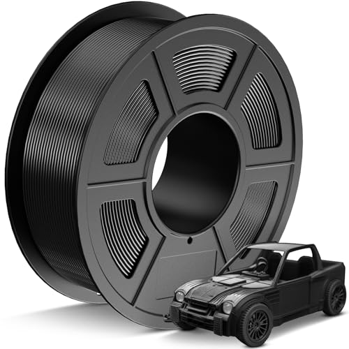 JAYO PETG Filament 1.75mm Schwarz 1.1KG, PETG Starke Zähigkeit 3D Drucker Filament, Maßgenauigkeit +/- 0.02 mm, 1.1kg Spule(2.4lbs) für die meisten FDM 3D Drucker von JAYO