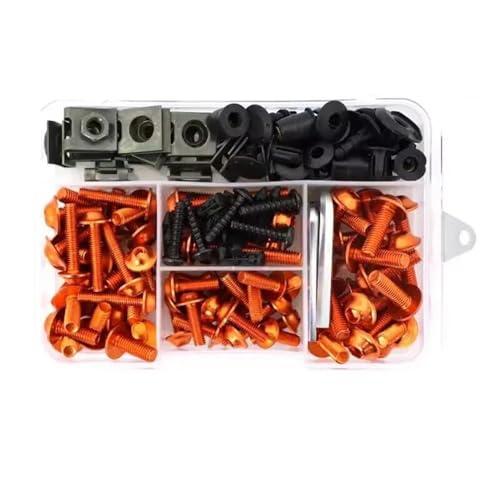 JAYWIS Karosserieschrauben Motorradschrauben Für Aprilia RS660 Tuono 660 V4 1100RR RSV4 1100 Factory RSV1000 RSV 1000 R RR RF Verkleidungsschraubensatz Schraubensatz(Orange) von JAYWIS