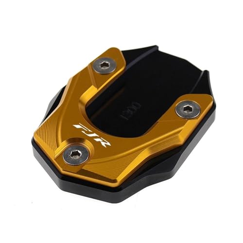 JAYWIS Motorrad Ständer Platte Seite Stehen Fuß Unterstützung Vergrößern Für Yamaha FJR1300 2001-2019 Refit Extender Zubehör Ständerpolsterplatte (Farbe : Gold) von JAYWIS