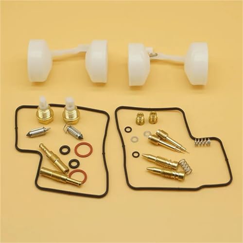 JAYWIS Motorrad-Vergaser-Reparatursatz Für H&onda RD04 XRV750 Africa Twin 1990-1992 XRV 750 Schwimmerdichtung 2 Vergasersätze Motorrad-Vergaser-Reparatursatz(2 Vergaser-Sets Schwimmer) von JAYWIS
