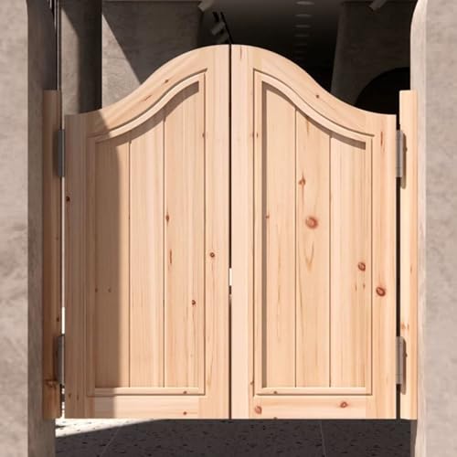 JAYWIS Schwingtür Schwingtüren aus Unlackiertem Holz, Cowboy-Tür im Western-Stil mit Metallscharnieren, Saloon-Tür mit Lamellen für Emporium/Garten/Öffentliche Toilette/Balkon (Color : C, Size : WxH JAYWIS Schwingtür Schwingtüren aus Unlackiertem Holz, Cowboy-Tür im Western-Stil mit Metallscharnieren, Saloon-Tür mit Lamellen für Emporium/Garten/Öffentliche Toilette/Balkon (Color : C, Size : WxH von JAYWIS