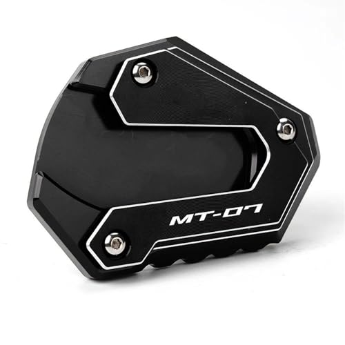 JAYWIS Ständerpolster Motorrad Ständer Fuß Seite Stehen Enlarger Pad Reifen Ventil Kappen Für Yamaha MT07 MT 07 MT-07 FZ07 FZ 07 FZ-07 2014-2023 Ständervergrößerer(SCHWARZ,A) von JAYWIS