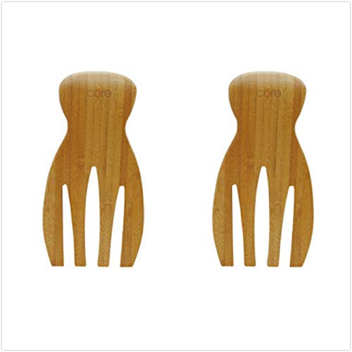 JB Home Collection 4564, Natural Bamboo Salad Hands for Salad Mixing and Serving, Bamboo Salad Server Set of 2 Kitchen Helper von JB Home Collection