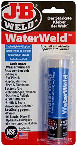 JB Weld 8277-DEU WaterWeld, speziell entwickelte Epoxid-Kitt-Formel für alles was mit Wasser in Berührung kommt von JB Weld