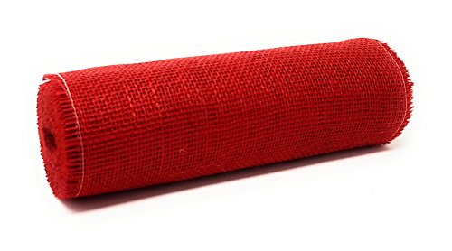 Juteband Breite 30 cm Länge 10 Meter Rot von jb