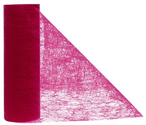 jb® 20m Tischband Tischläufer Tischvlies Vlies Vliesband Kommunion Konfirmation Tischdeko Band Dekostoff Deko Breite 23cm (Fuchsia) von jb