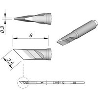 Tools C105112 Lötspitze Klingenform, gerade Spitzen-Größe 0.3 mm Inhalt 1 St. - JBC von JBC
