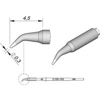 JBC - Tools C115105 Lötspitze Rundform, gebogen Spitzen-Größe 0.3 mm Inhalt 1 St. von JBC