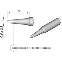 Tools C115108 Lötspitze Meißelform, gerade Spitzen-Größe 0.3 mm Inhalt 1 St. - JBC von JBC