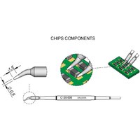 JBC - Tools C120006 Entlötspitze gebogen Spitzen-Größe 0.5 mm Inhalt 1 St. von JBC